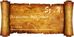 Szalczer Nándor névjegykártya